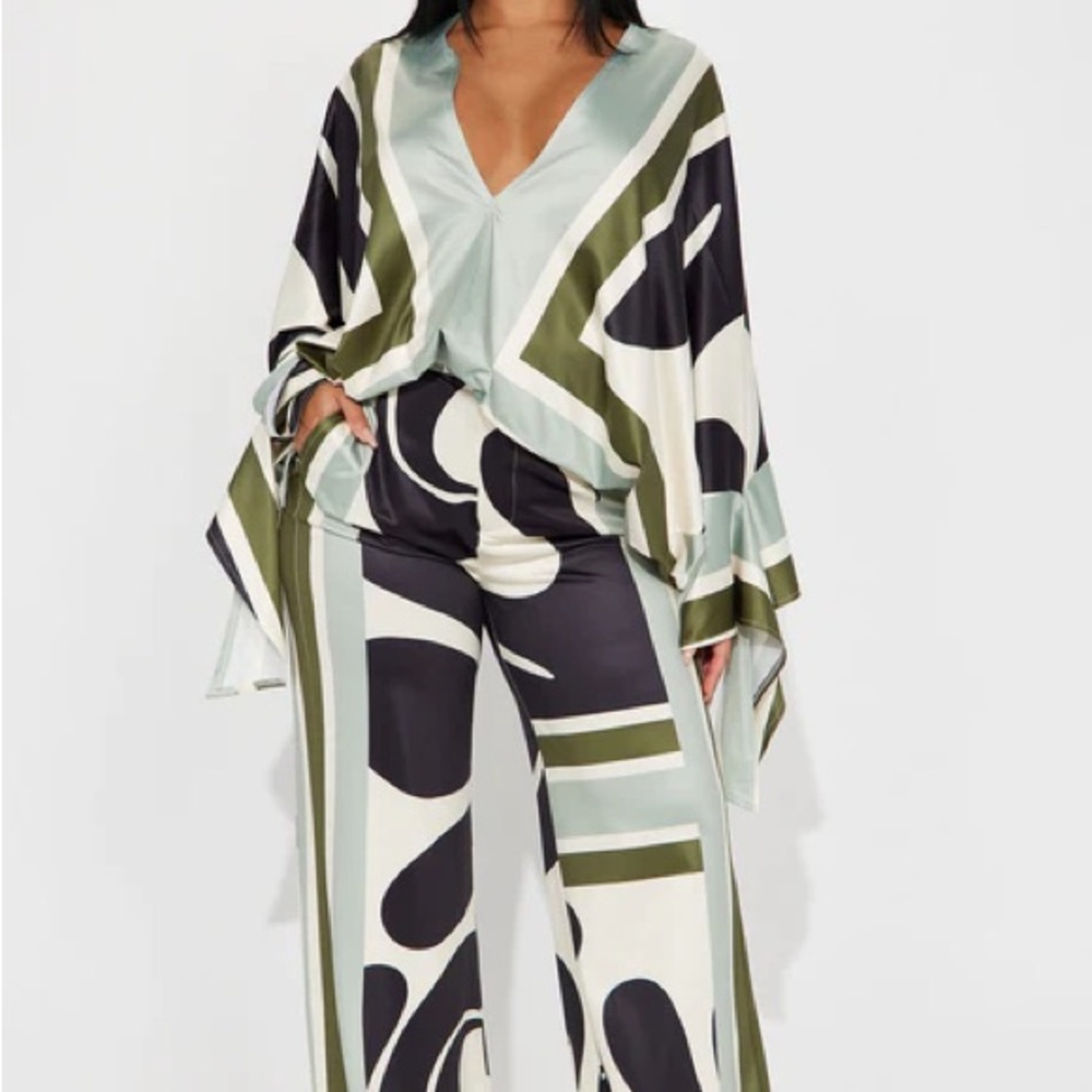 Fashion Nova Missed You Pants - Sage